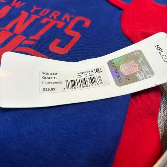 NFL New York Giants Infant 3pk Bodysuit, 3/6 Months - Picture 5 of 6
